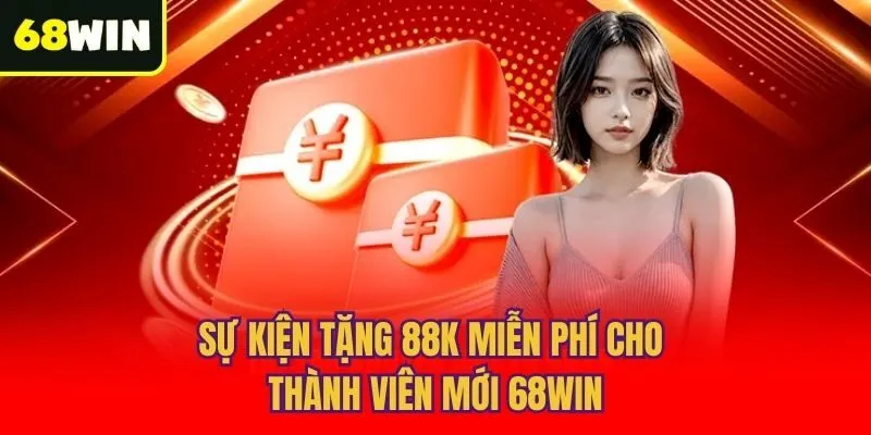 Sự kiện tặng 88k miễn phí cho thành viên mới 68win